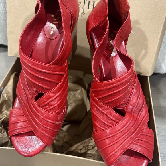 Cole Haan Red Wedges - Picture 2 of 8